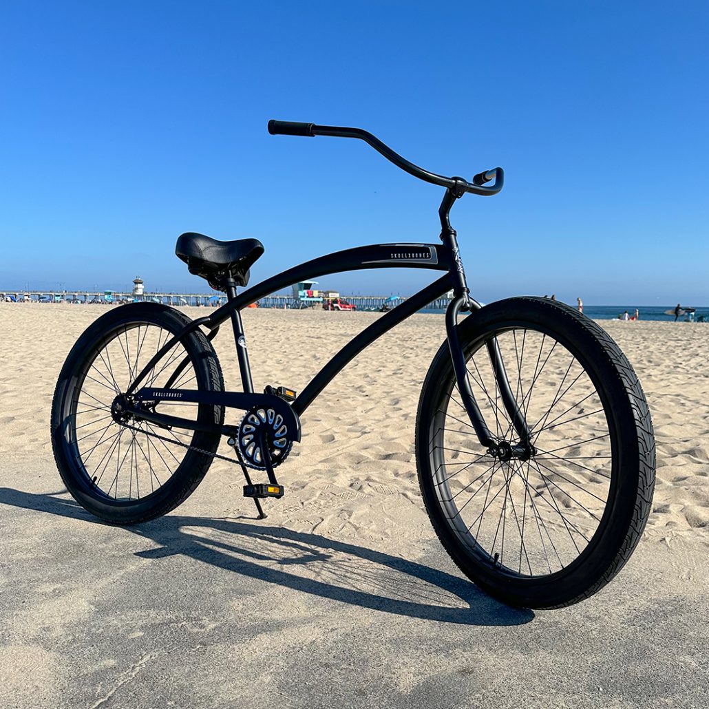 HBBC SKULLXBONES Men’s Beach Cruiser – FLAT BLACK