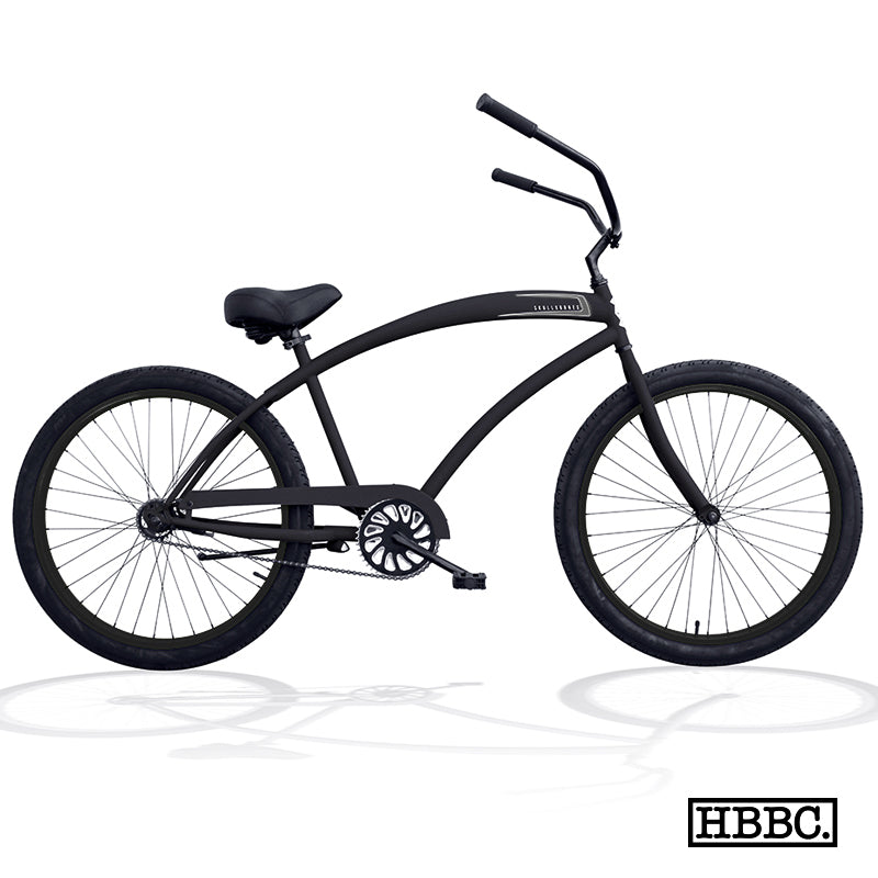 HBBC SKULLXBONES Men’s Beach Cruiser – FLAT BLACK