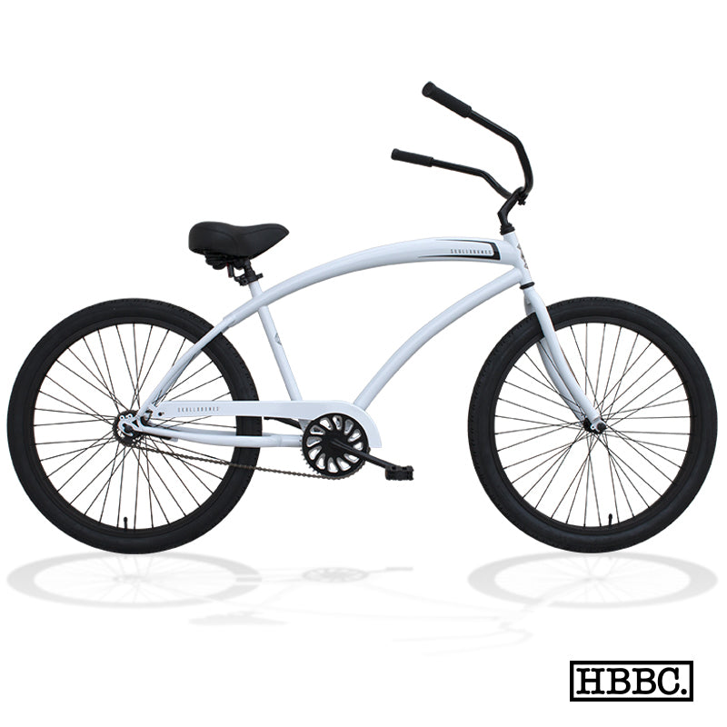 HBBC SKULLXBONES Men’s Beach Cruiser – ROVER WHITE