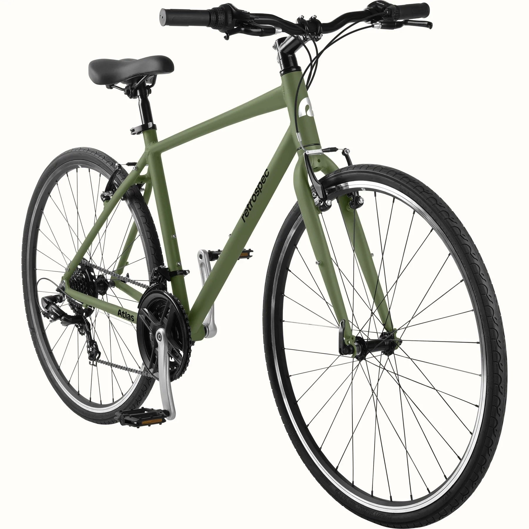Retrospec Atlas Fitness Hybrid Bike - 21 Speed – Bellflower Bicycles